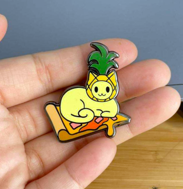 Pinyapple on Pizza Enamel Pin