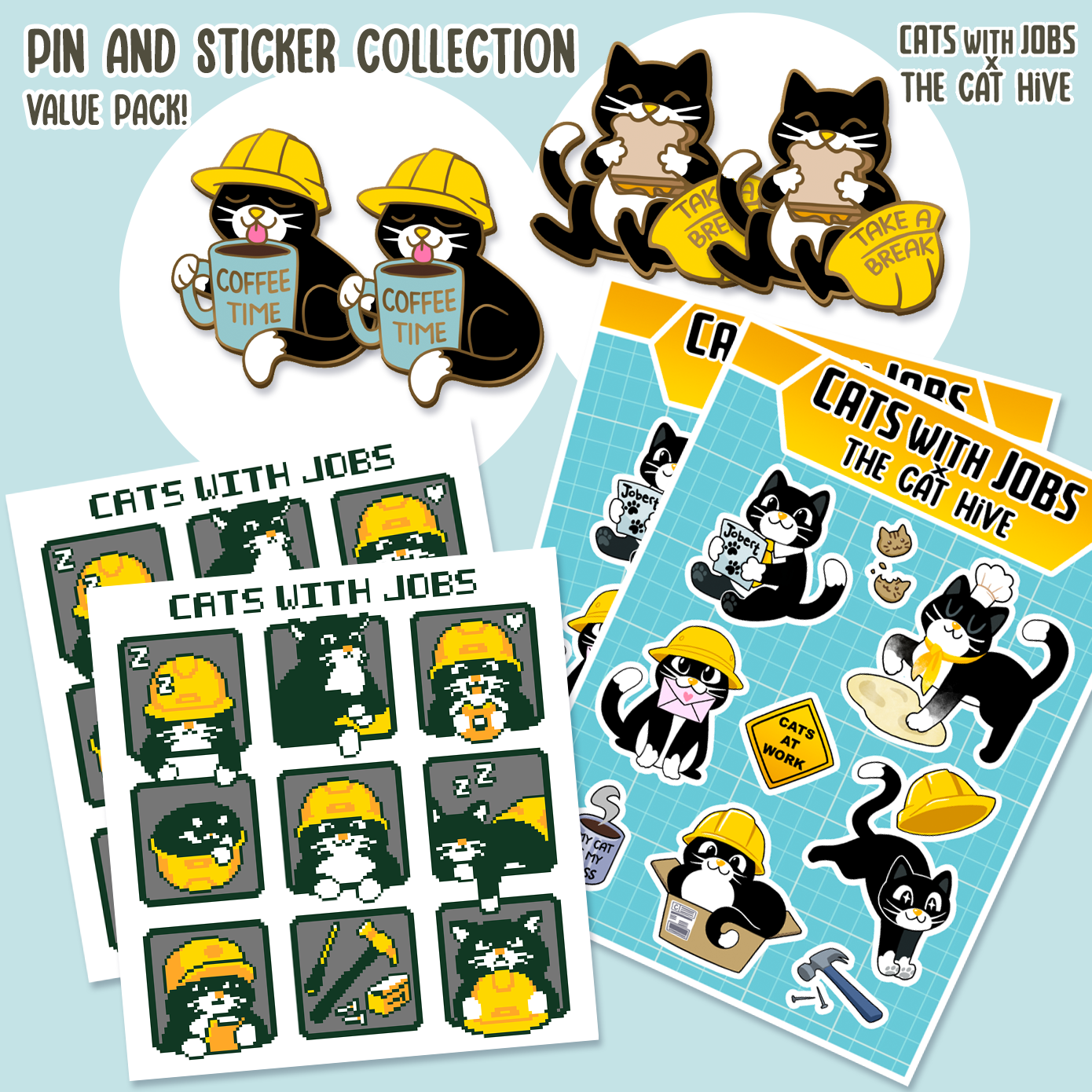 Jobert Pin and Sticker Collection
